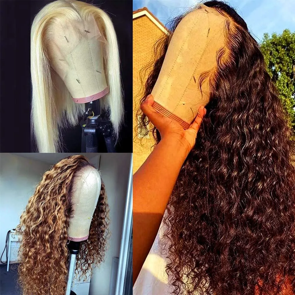 21 Inch Canvas Wig Head,Manikin Canvas Head Block Set for Wigs Making Display with Wig caps,T Pins DIY Set