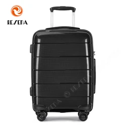 PP  Newest Design 20inch Valise Koffer Trolley Bags Trolley Luggage Set Suitcase PP
