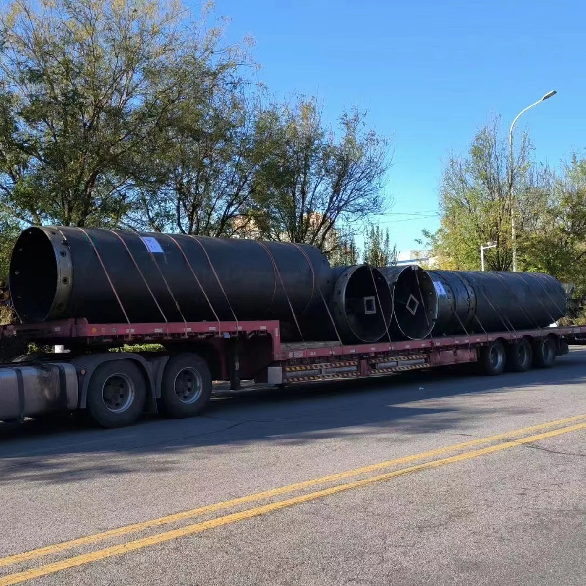 Casing pipe with single-walled and diameter 750/670 mm for borehole drilling protection