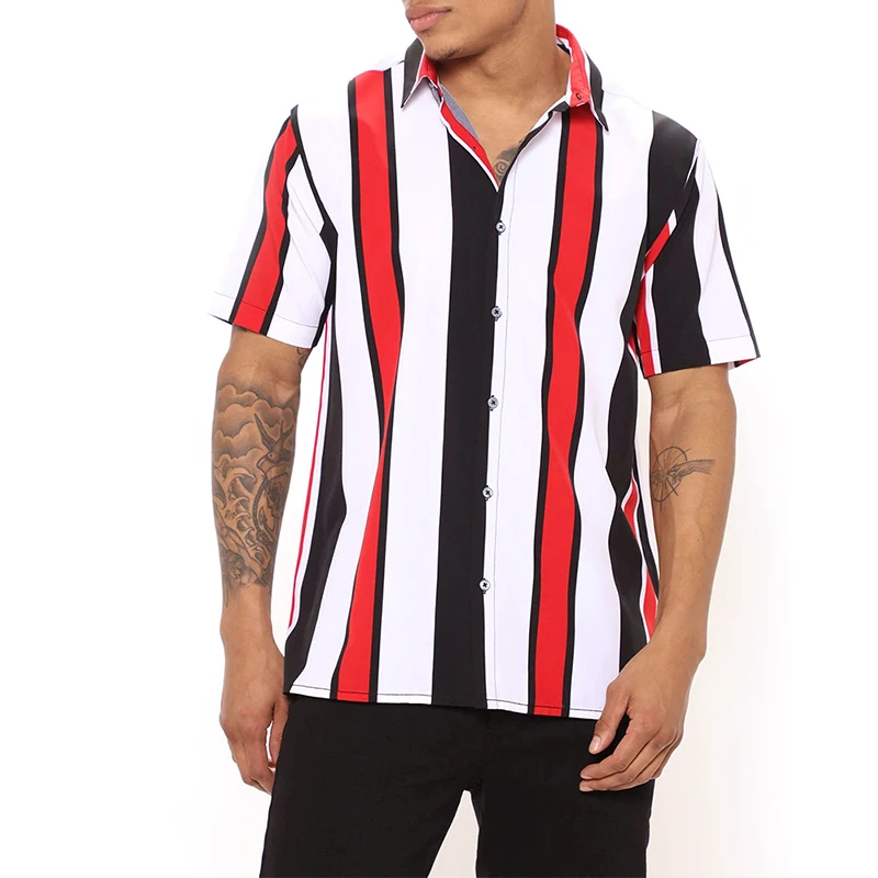 New Hawaiian Shirt 3D Digital Printing designer shirts men Retro Pattern Casual Loose dress shirts