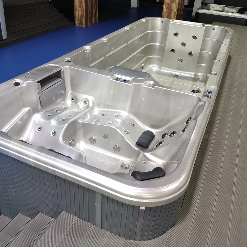 2022 Distributors  Dual Zone Swim Spa BG-6609 adult products swim spa with dual zone  in the garden