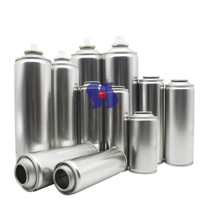 High Quality Custom 45/52/57/60/65/70mm Tinplate Empty Aerosol bottle For Spray Can Empty tin can