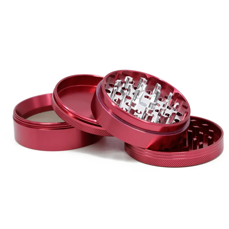 HUKA HOOKAH High Quality 4 Layer 50Mm Aluminum Matte Herb Grinder Smoking Accessories