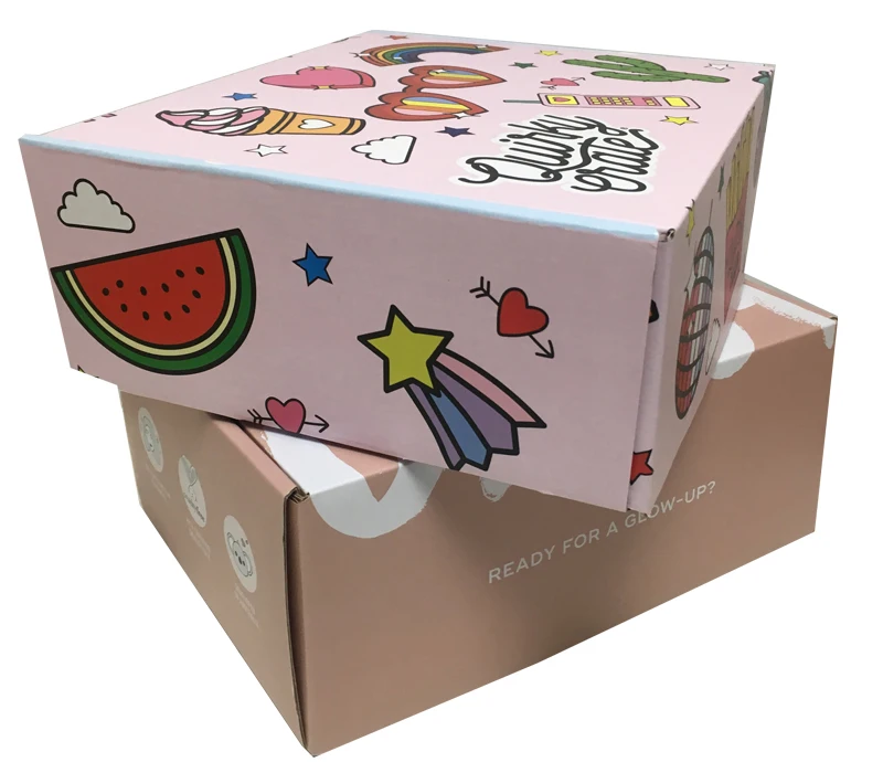 Custom Corrugated Cardboard Fitness Box Snack Box for Healthy Protein Bars, Cookie, Snacks Care Package