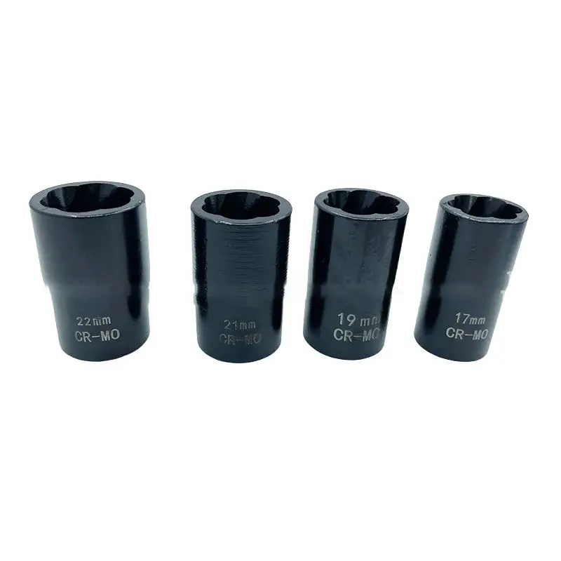 5Pcs Damaged Bolt Nut Screw Remover Extractor Removal Set Nut Removal Socket Tool Threading Hand Tools Kit With Box