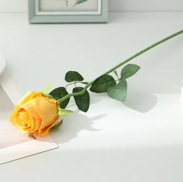 Artificial Velvet Roses Single Flower Factory wholesale Multiple colors Real Touch Eternal Rose flower wedding Decorative