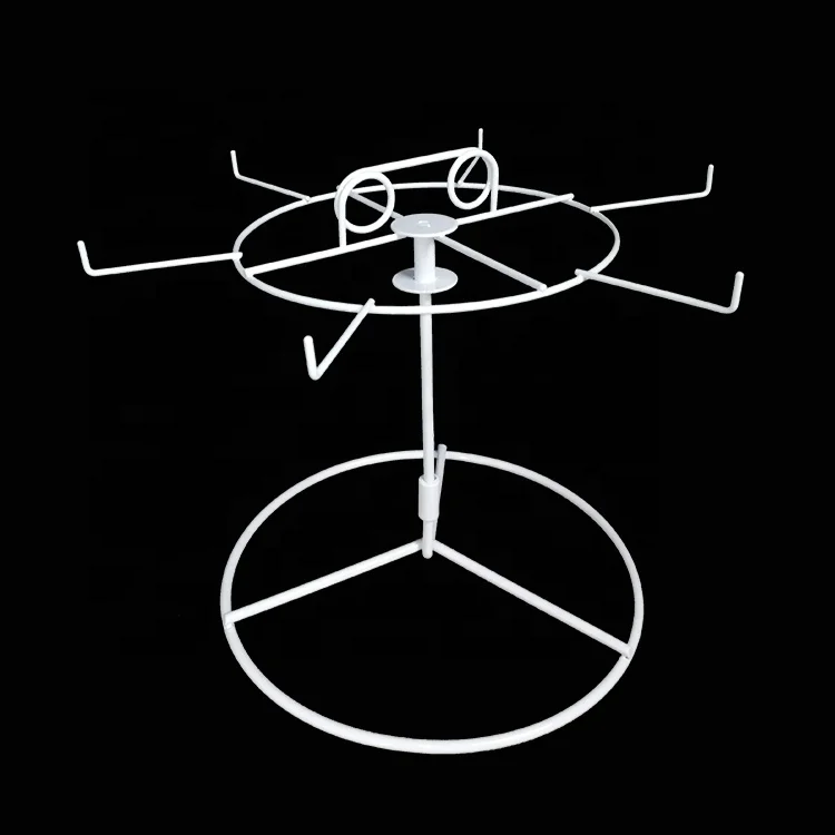 RUIMEIXIN 2 Tier  Countertop Spinning Wire Rack For Retail Store,Battery rack,Metal Rotating Jewelry Organizer, Keychain Rack