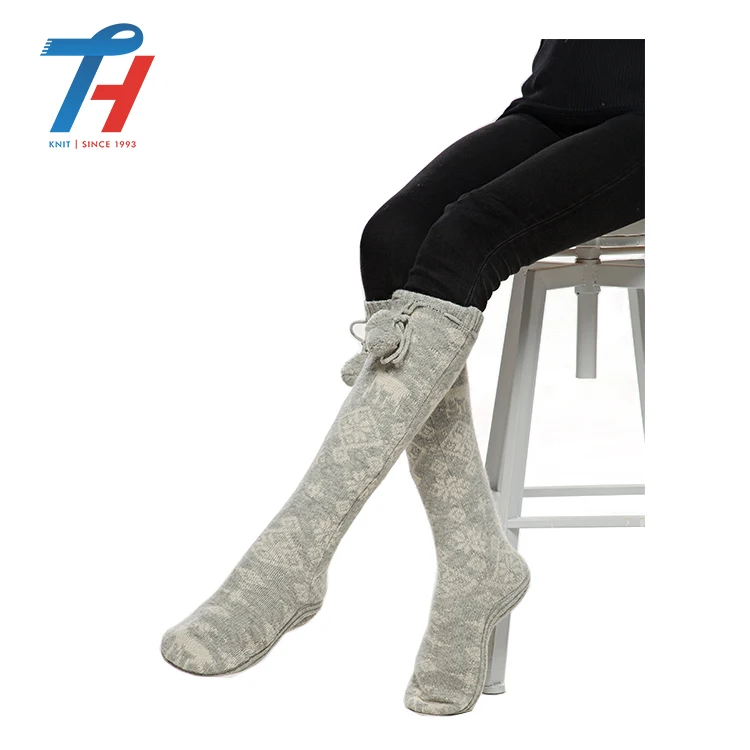 25 лет опыта дешево оптом женские тапочки на нескользящей подошве длинная трубка носки серого цвета