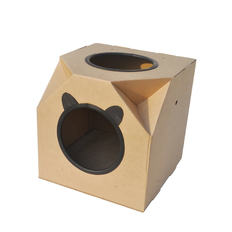 Eco-Friendly Free Combination Corrugated Cardboard Cat House Pet Furniture Scratcher