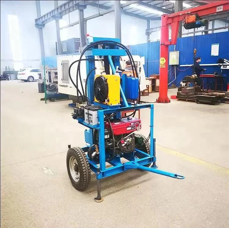 100m Water Well Drilling Rig Machine Prices Diesel Engine Well Drilling Rig Mobile Pulling Tractor Drilling Rig