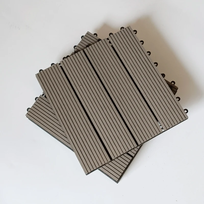 WPC Diy Wood plastic Composite garden patio terrace Floor Interlocking Outdoor Decking Tiles