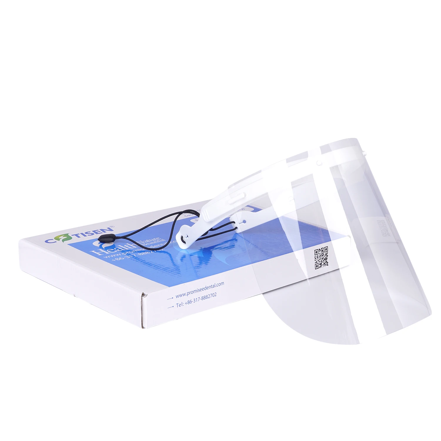 Прозрачный защитный противотуманный одноразовый зубной щит для лица с рамкой