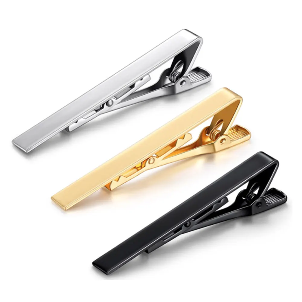 Модный стильный зажим для галстука мужской металлический медный Серебряный Золотой тональный простой зажим для галстука