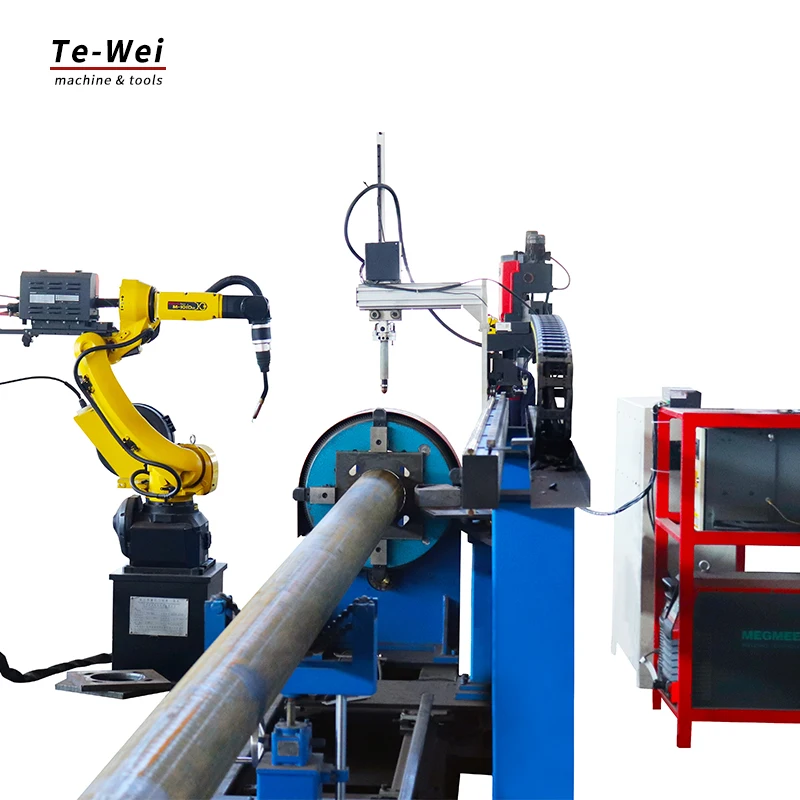 automatical welding machine for steel light pole flange with manipulator