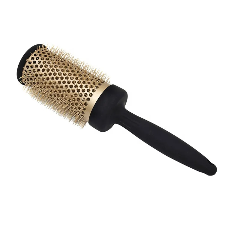 New Design Curly Hair Comb Aluminum Tube Nylon Hair Brush Custom Round Hair Brush