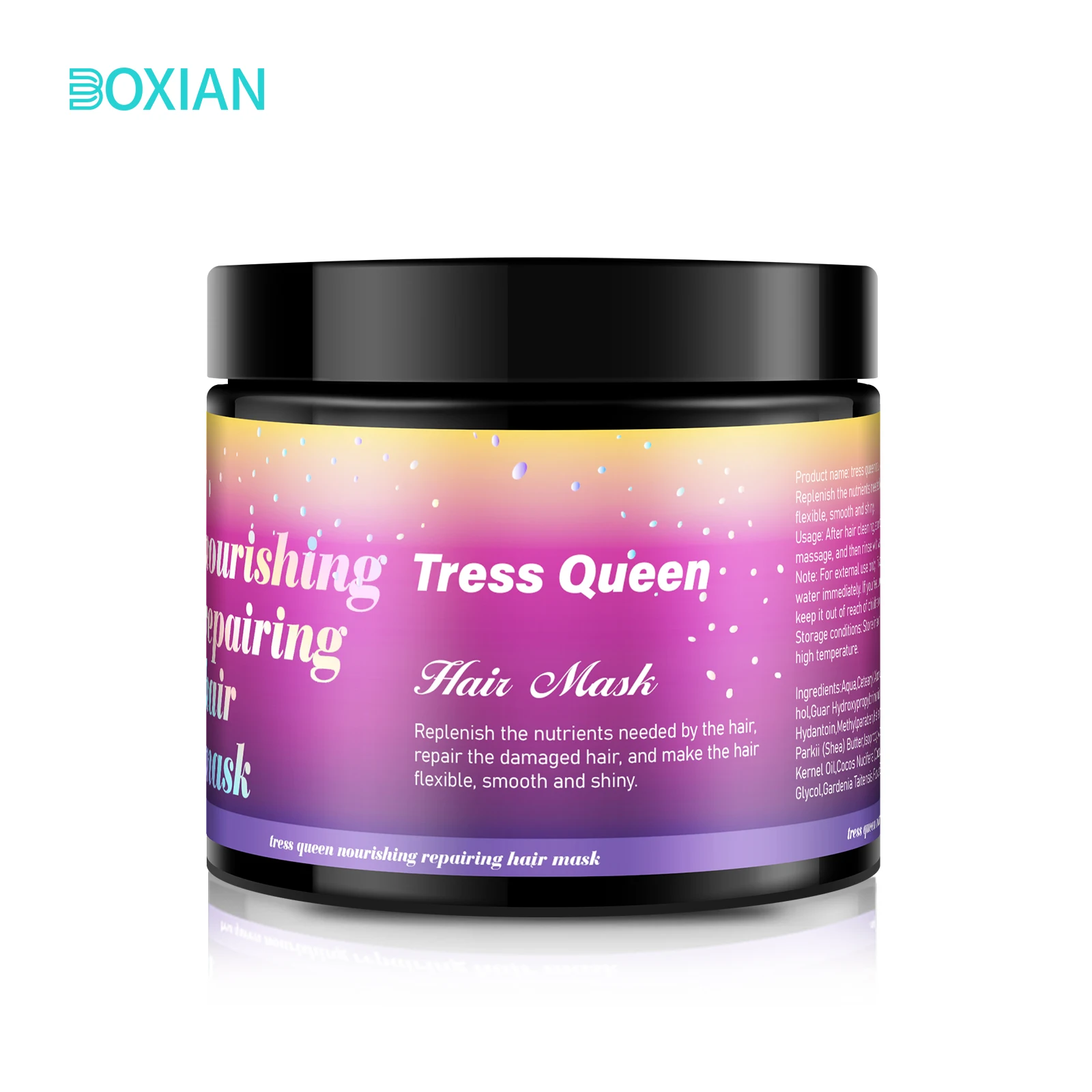 Wholesale OEM private label organic natural mositure chinese hair korean hair mask Flexible Smooth shiny silky Hair Mask