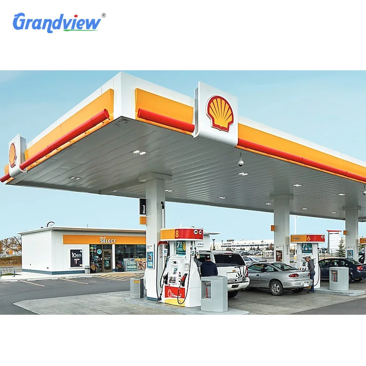 Petrol station gas station filling station signage canopy fascia