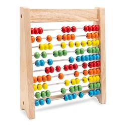 Wholesale New Design High-Quality Wooden Rainbow Abacus Frame Numbers Counting Colorful Calculating Beads Toys