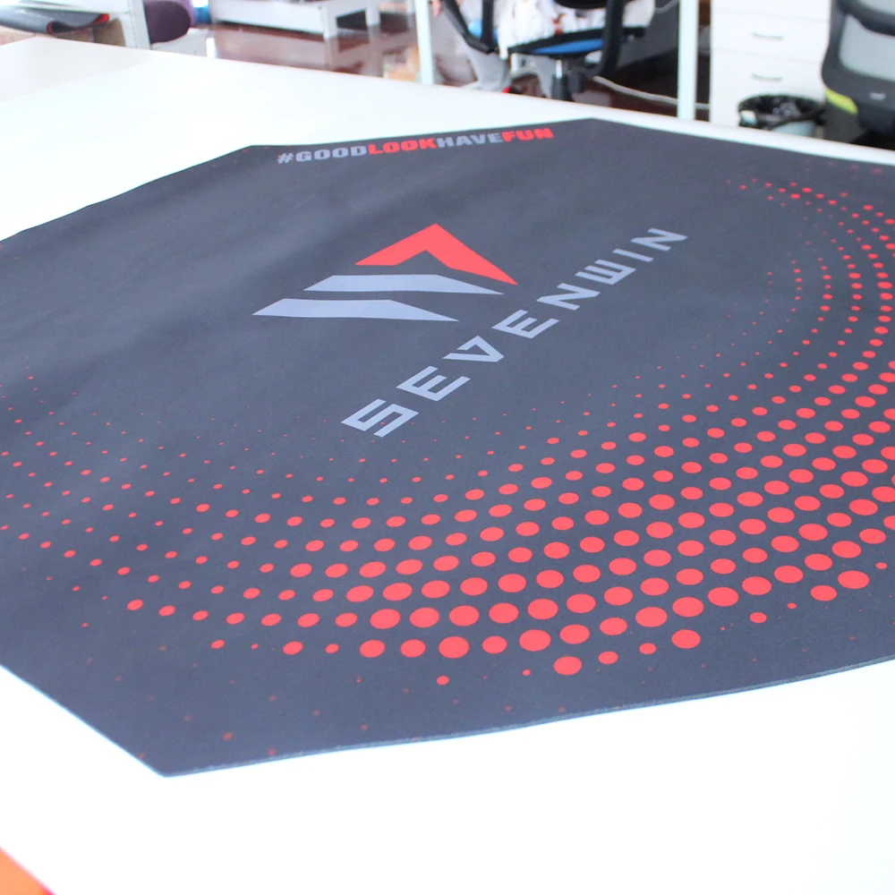 octagonal anti-fatigue comfortable  durable salon new product smooth nature rubber chair mat for carpet