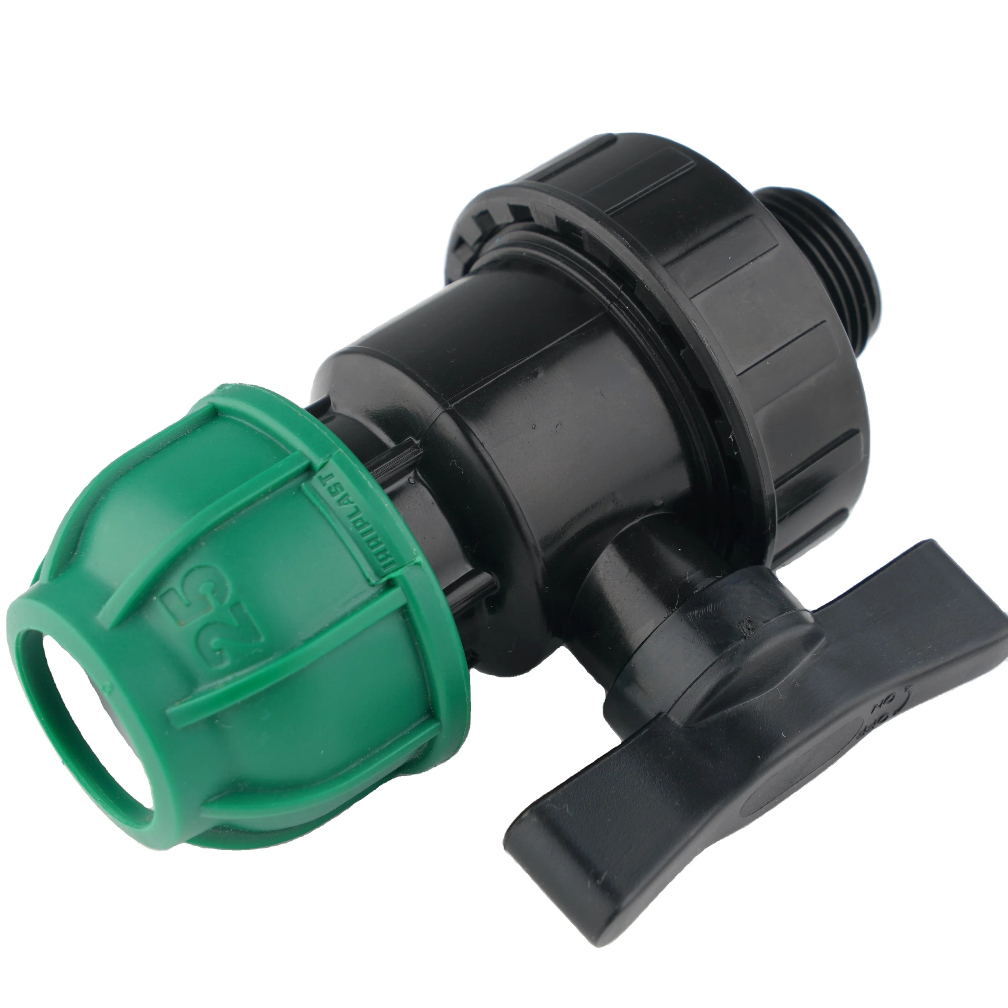 PP Compression Fittings Connection Ball Value For Farm Irrigation Systems
