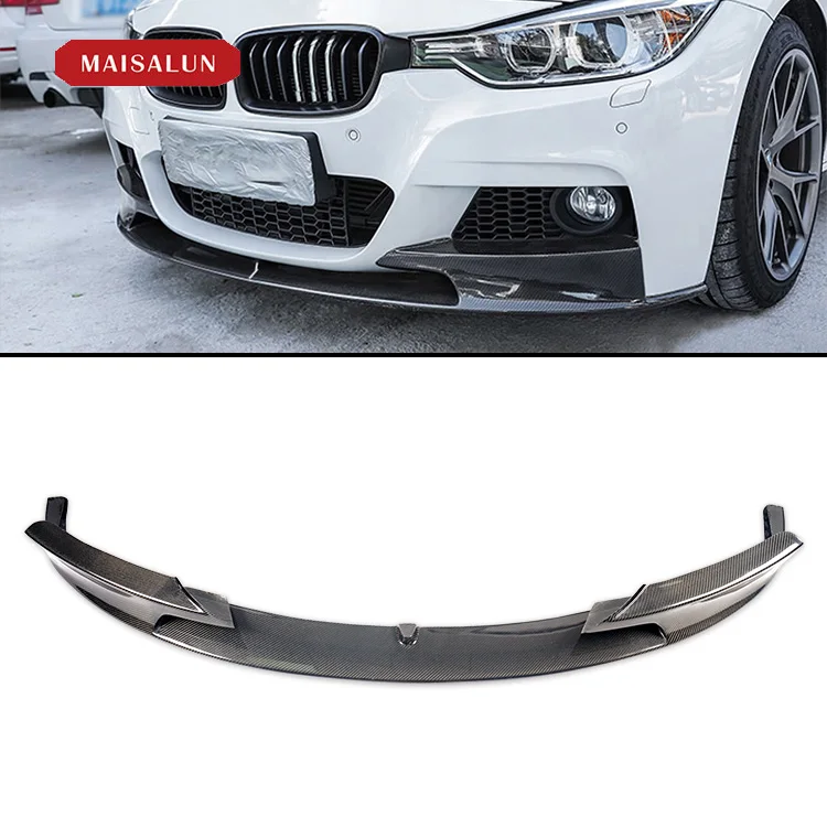 Mp Style Carbon Fiber Front Bumper  Lip For BMW 3 Series  F30 F35 2012+