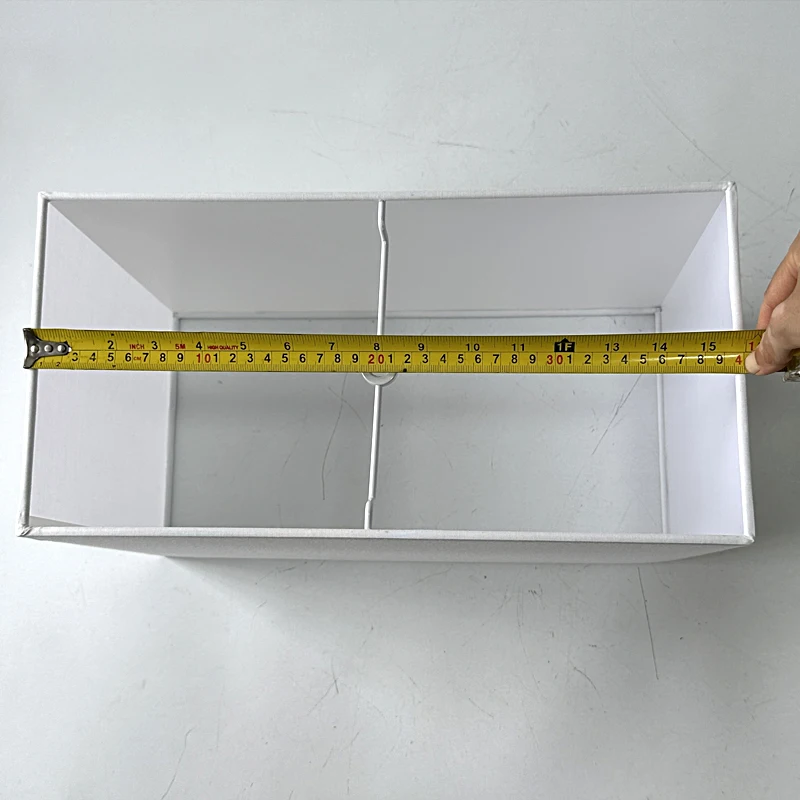 White Fabric Shades Hardback Rectangular Lampshade Covers Lamp Shade with Spider