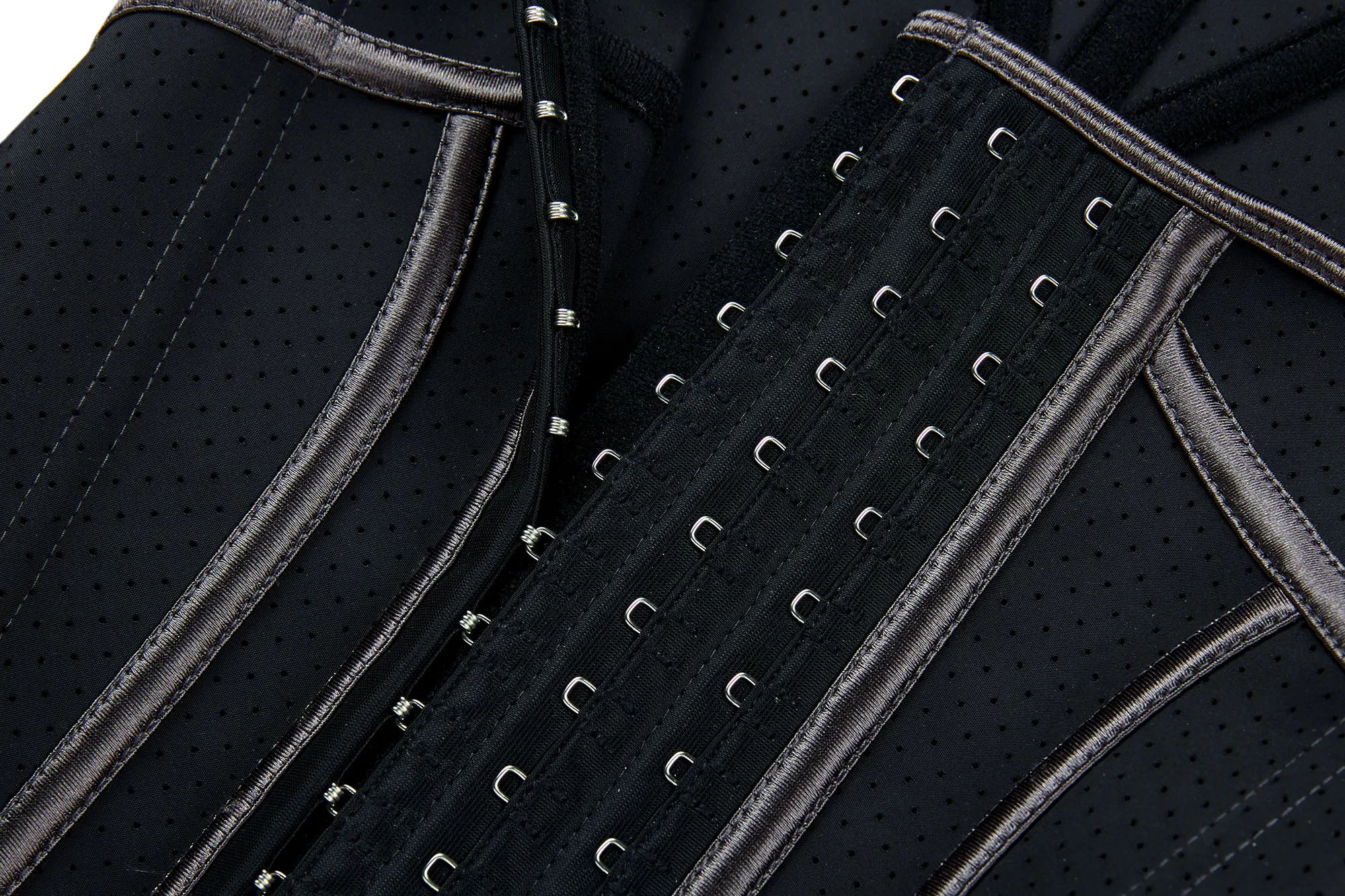 Glitter 100% latex Steel Bones Underbust Waist Corsets Cincher Black 3 Hooks Latex Breathable Waist Trainer Plus size