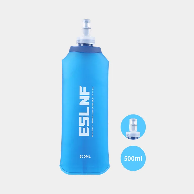 Hot Selling 500ml Soft Flask Folding Collapsible Water Bottle TPU Free for Running Climbing Casual Outings Tours Camping