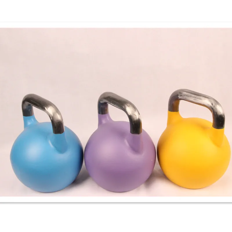 Rizhao New Power Fitness Online Shop Top Supplier Power Fitness Competition Cast Iron Coated Steel Weight Adjustable Kettle Bell