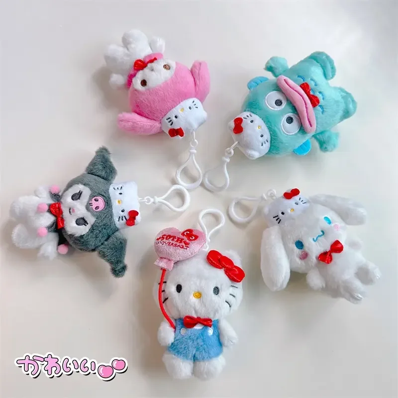 good quality sanrioed 50th anniversary series plush dolls kawaii anime melody kulomi bag pendant mini toy plush keychain