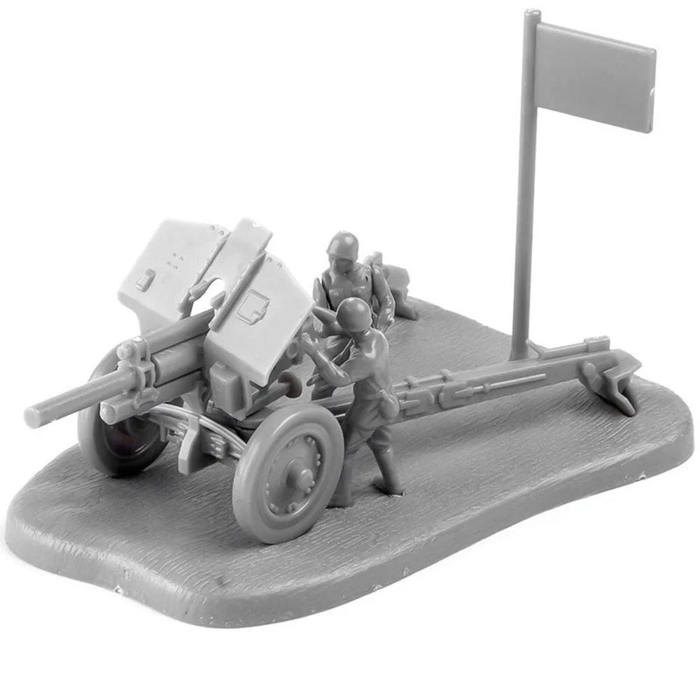 
4D 1:72 Scenario M1938 M30 Assemble Model Antitank Cannon Soviet Artillery Toys Puzzles Building Bricks Toy Model 