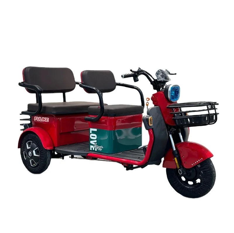 FULIKE Factory Fat Tire 3-Wheel Electric Scooter Tricycle Adult Electric Trike Motorcycles For 3 Person