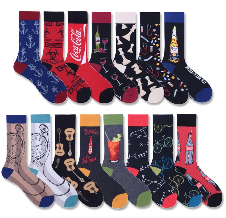2021 Fashion Custom design socks funny custom logo sock manufacturer in a box comfy women men socks