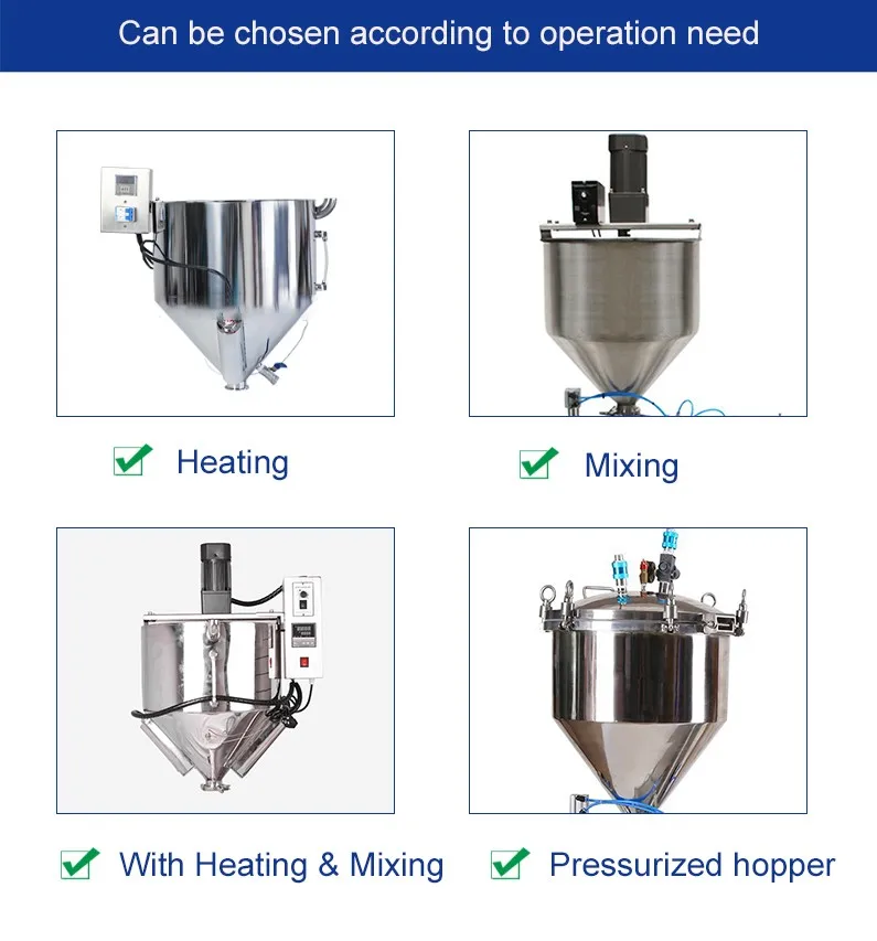 Semi auto chili sauce Tomato Paste Chilli mixing stirrer filling machine