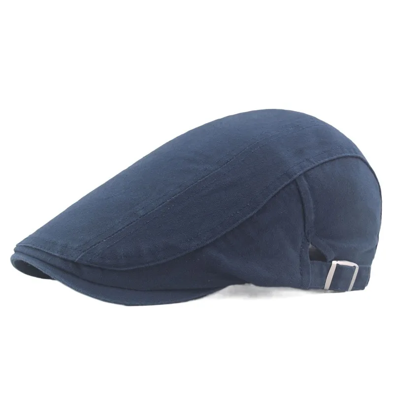 Весна-осень мужская Тонкая газетная Детская кепка из чистого хлопка монохромная Кепка берет для