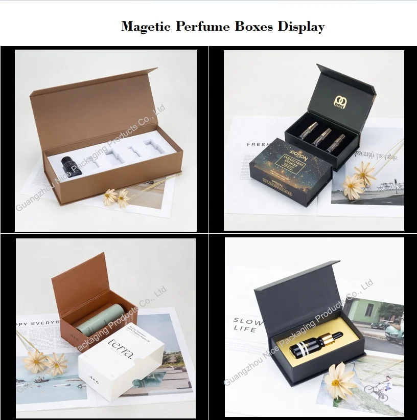 Custom Luxury Velvet Box Perfume Essential Oil Skin Care Serum Recycled Materials Packaging Box Cosmetic Paper Boxes