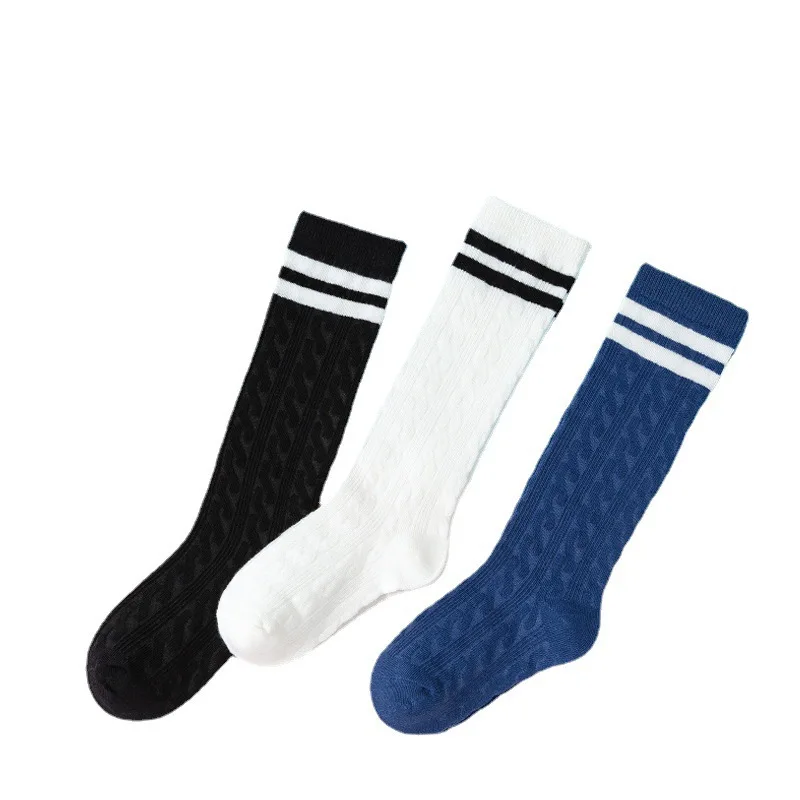 21 new children stockings summer thin style Japanese sweet students hose boys and girls pure color in the tube trendy socks