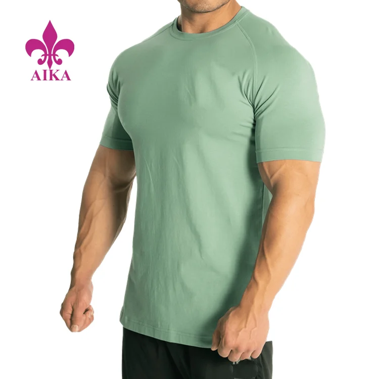 Factory Price Custom High Quality Cotton Muscle Fit bulk Blank embroidery  logo moisture wicking T Shirt For Men