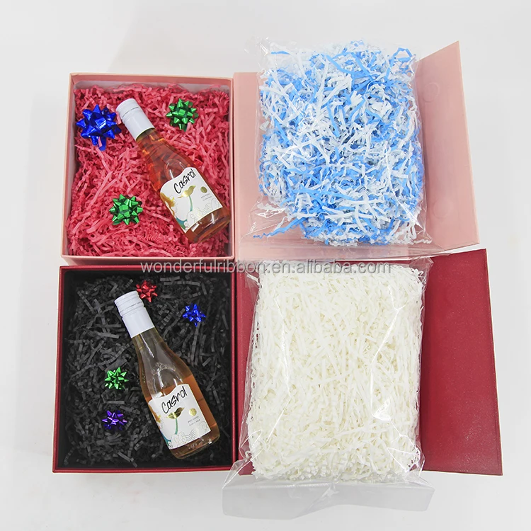 Lafite Grass Raffia 100g Shredded Paper Box And Gift Filler Color Paper Box Filler Cut Shredded Paper Filling