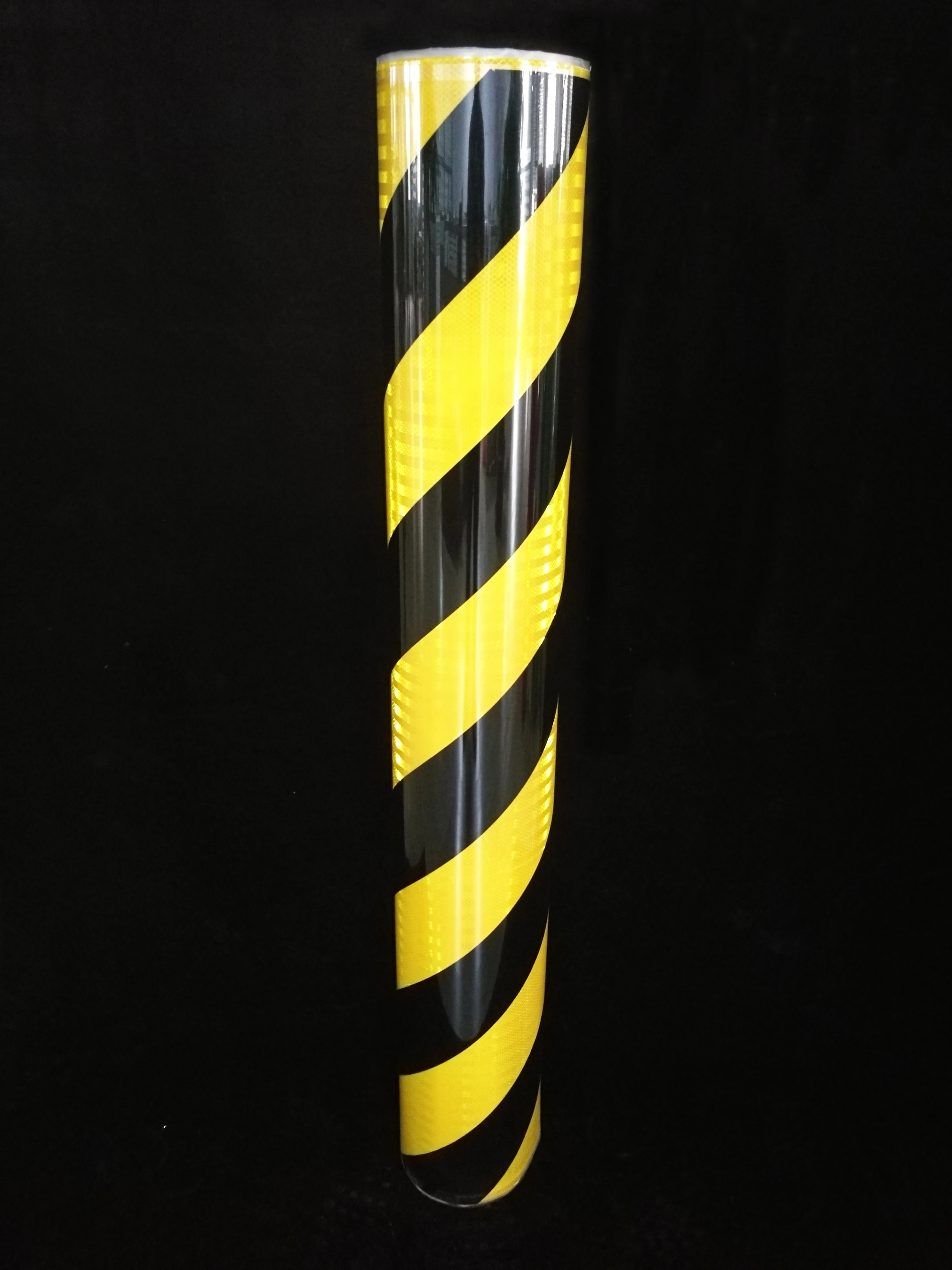 Reflective Sheeting Film PET Carton Package Striped Double Color 3100 Advertising Commercial Grade Yellow Black Red White JA