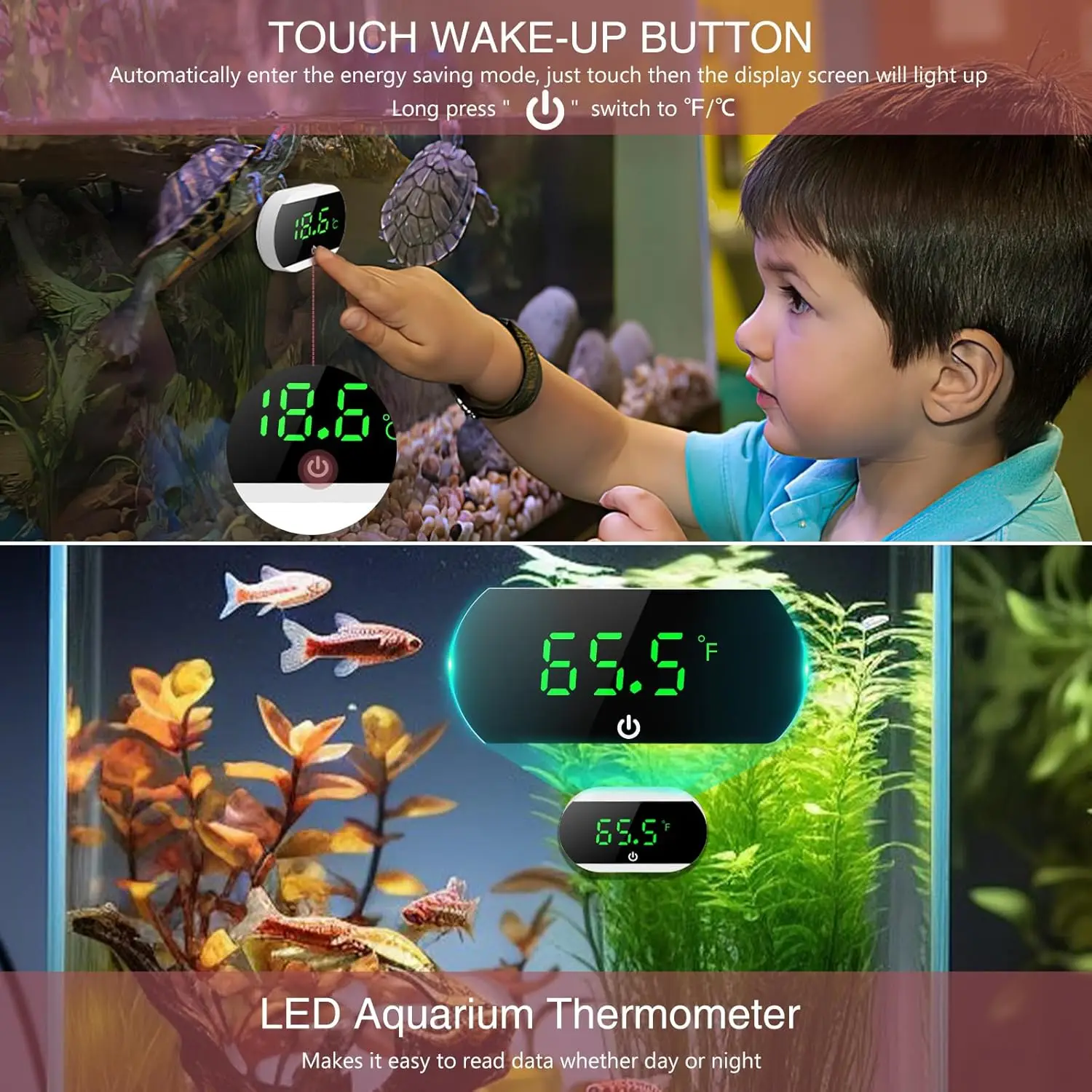 2024 новейший цифровой термометр для аквариума воды со светодиодным дисплеем