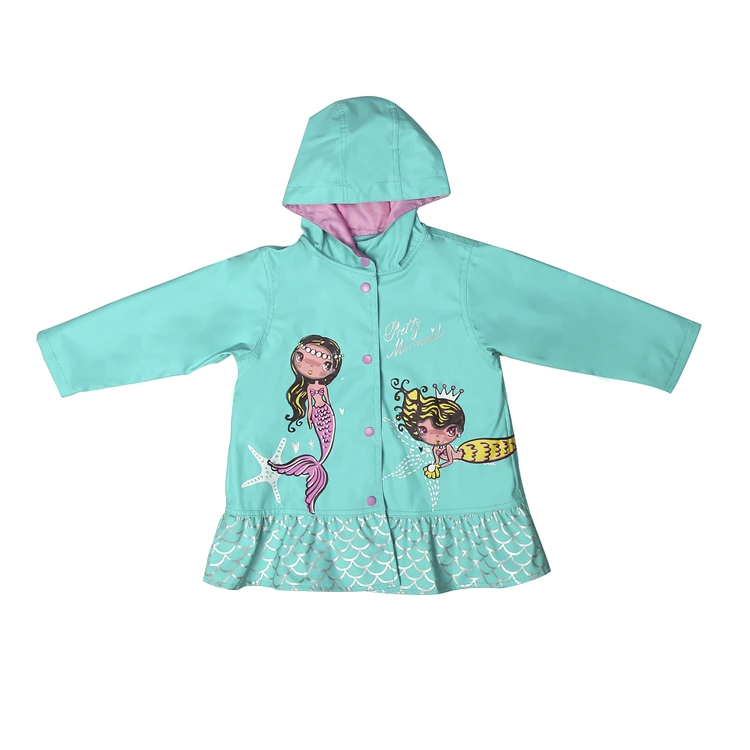 Factory Direct Price Cheap Raincoat Breathable Fashion Waterproof Kid Raincoat RAINWEAR Rain Coat PU Printing Fall, Winter 2-10Y