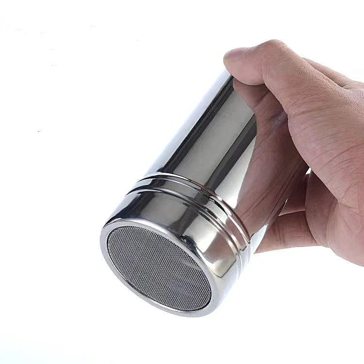 Sprinkler bottle with lid filter flour sieve mesh sieve handheld cocoa powder spice jar baking utensils