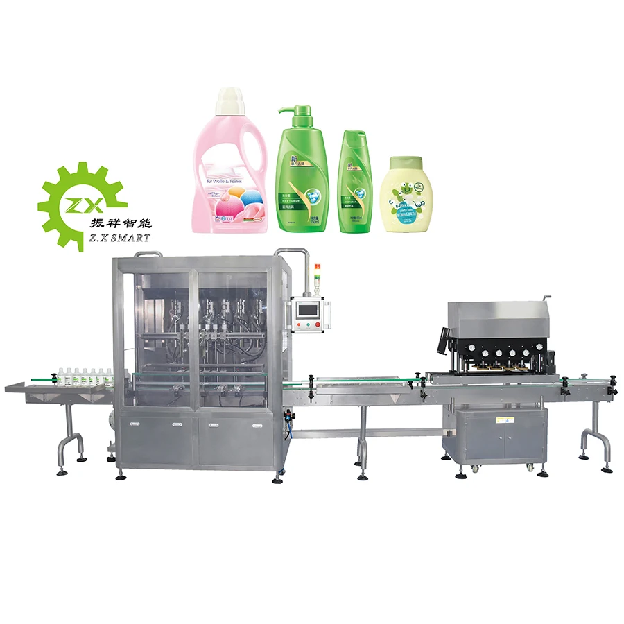 Automatic 8 Nozzle Liquid Floor Cleaner Detergent Hand Soap Bottle Filling Machine