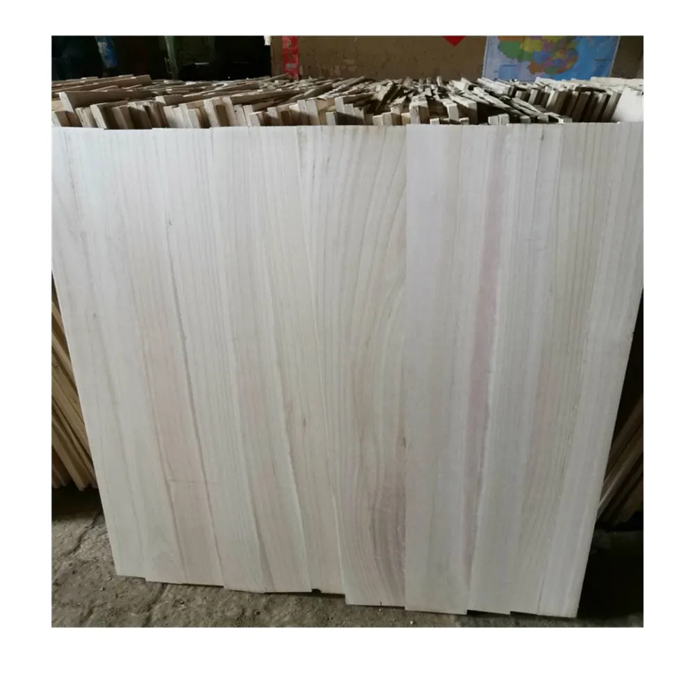 
Factory Supply certificated 25mm and 40mm Solid Wood paulownia wood finger jointed laminated board for sale 