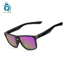 High quality UV400 anteojo HD polarized protect golf sunglasses cycling square frame mirror lens sunglasses