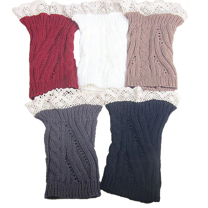 lulu lucy Afro black girls African women lace crochet boot cuff knee high socks