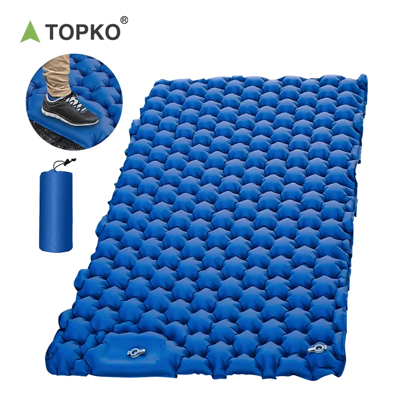 TOPKO outdoor air mattress 40D TPU stitching foot inflatable mattress