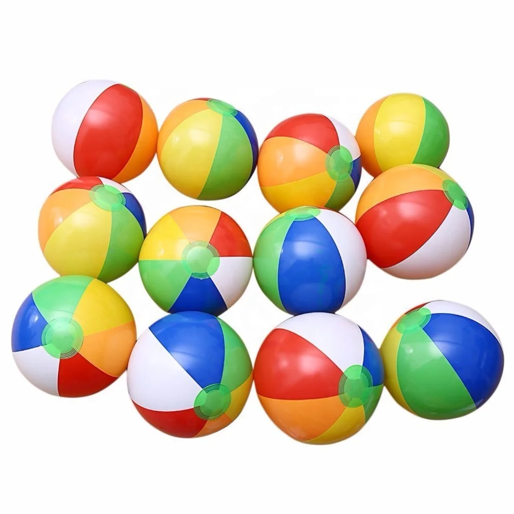 12 inch rainbow beach ball inflatable wasserball phthalate free EN71