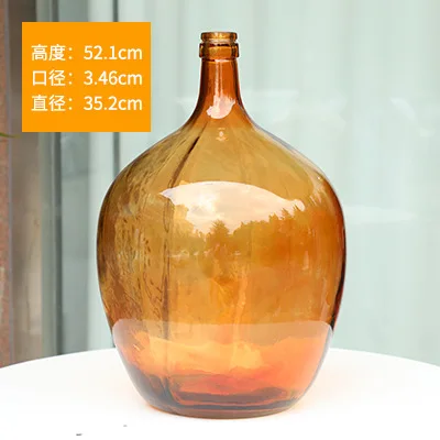 Big Belly Round Multi-Color Glass Floor Vase For Home Decor Nordic & Crystal